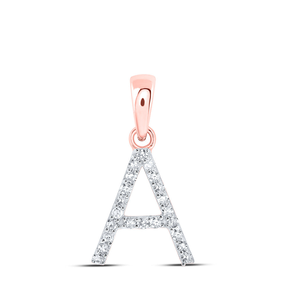 1/10CTW-NAT DIA NK INITIAL "A" PENDANT Daisy Joyeria