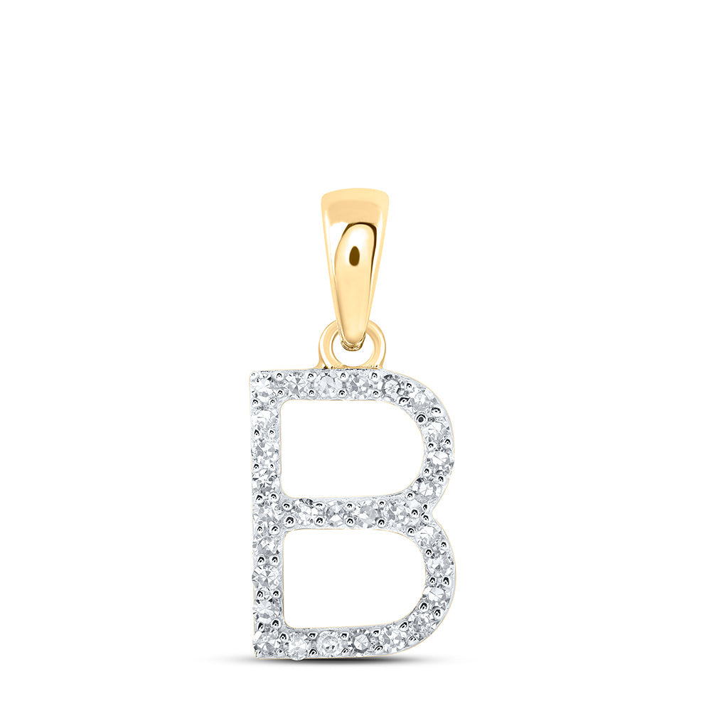 1/8CTW-NAT DIA NK INITIAL "B" PENDANT Daisy Joyeria