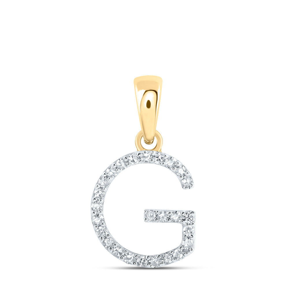 1/10CTW-NAT DIA NK INITIAL "G" PENDANT Daisy Joyeria