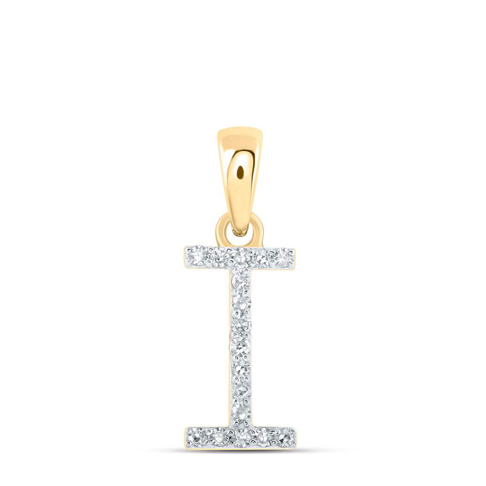 1/12CTW-NAT DIA NK INITIAL "I" PENDANT Daisy Joyeria