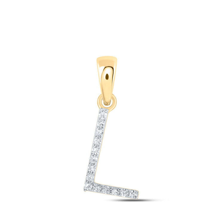 1/20CTW-NAT DIA NK INITIAL "L" PENDANT Daisy Joyeria