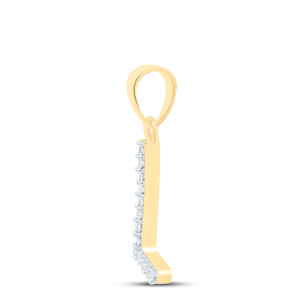 1/20CTW-NAT DIA NK INITIAL "L" PENDANT Daisy Joyeria