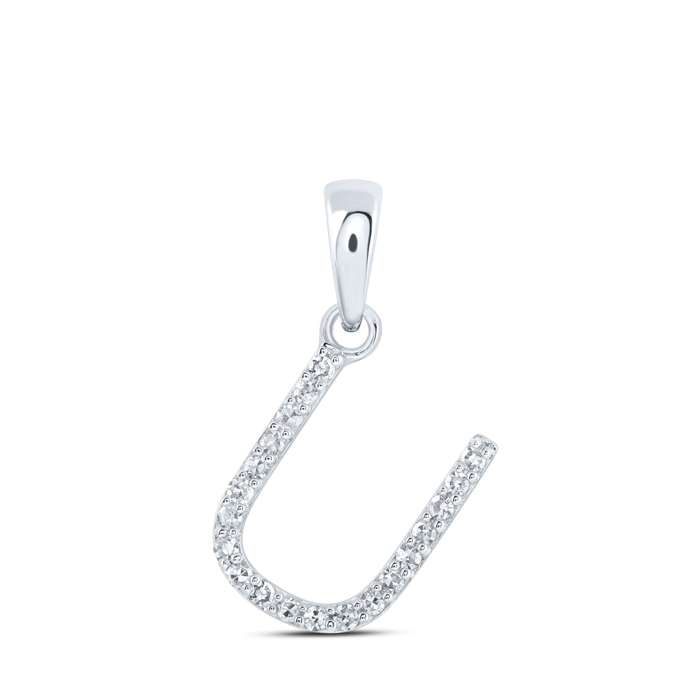 1/12CTW-NAT DIA NK INITIAL "U" PENDANT Daisy Joyeria