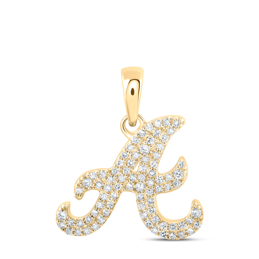 1/6CTW-NAT DIA NK INITIAL "A" PENDANT Daisy Joyeria