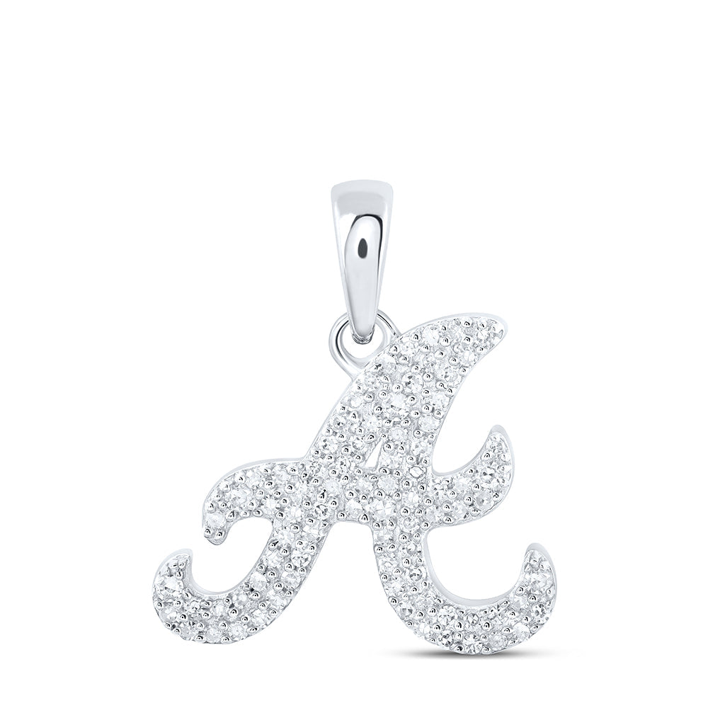 1/6CTW-NAT DIA NK INITIAL "A" PENDANT Daisy Joyeria