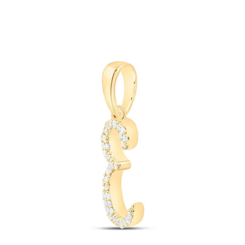 1/8CTW-NAT DIA NK INITIAL "E" PENDANT Daisy Joyeria
