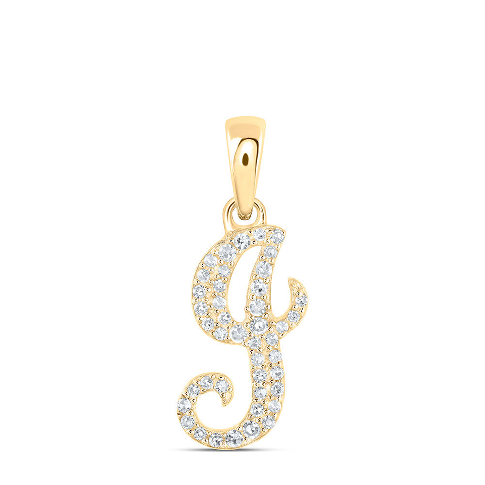 1/8CTW-NAT DIA NK INITIAL "J" PENDANT Daisy Joyeria