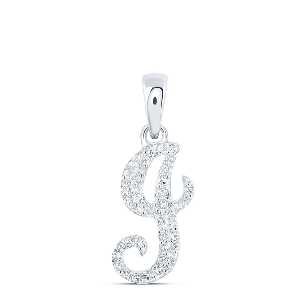 1/8CTW-NAT DIA NK INITIAL "J" PENDANT Daisy Joyeria