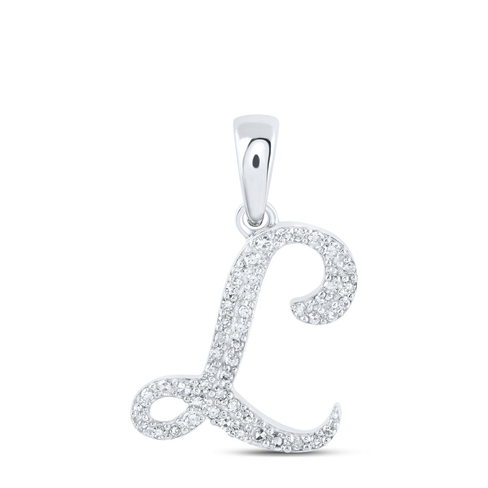 1/8CTW-NAT DIA NK INITIAL "L" PENDANT Daisy Joyeria