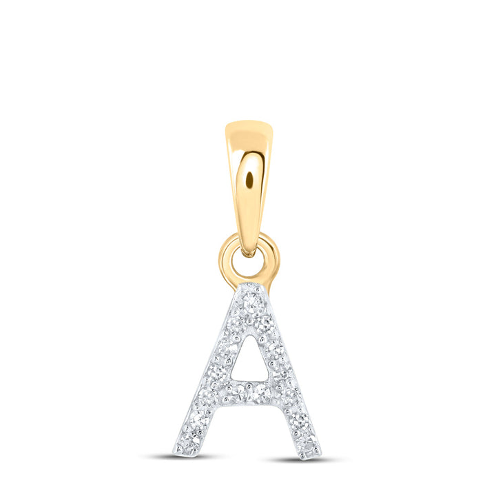 0.03CTW-NAT DIA NK INITIAL "A" PENDANT Daisy Joyeria