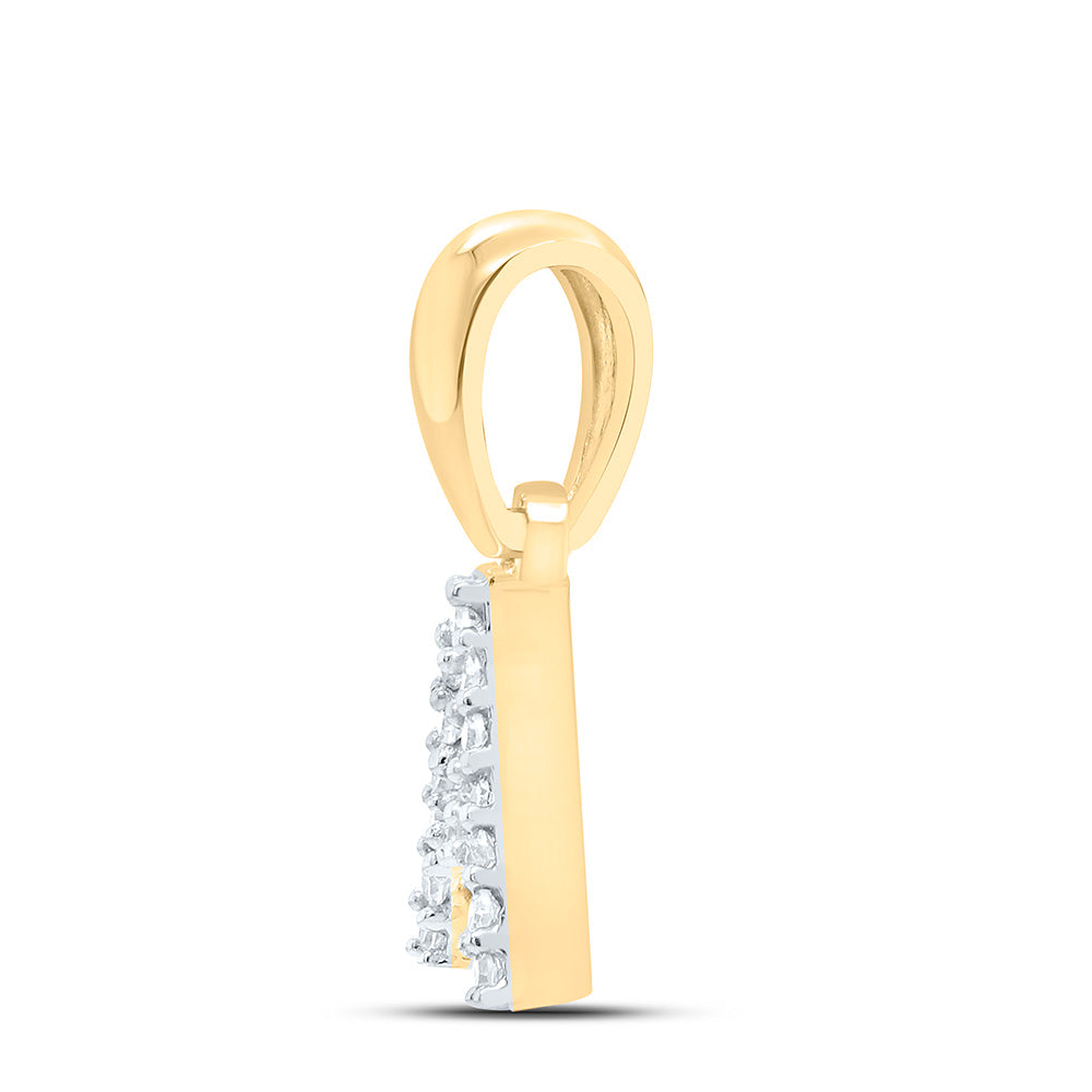 0.03CTW-NAT DIA NK INITIAL "A" PENDANT Daisy Joyeria