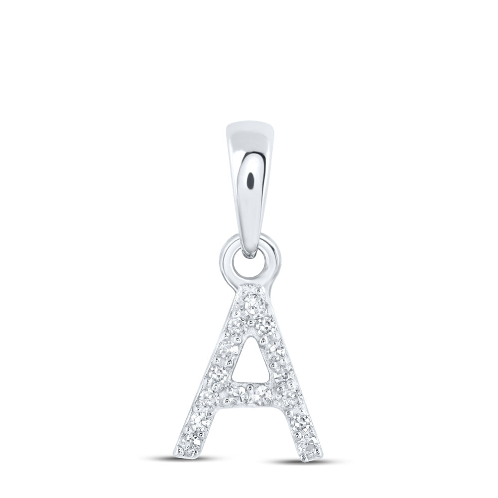 0.03CTW-NAT DIA NK INITIAL "A" PENDANT Daisy Joyeria