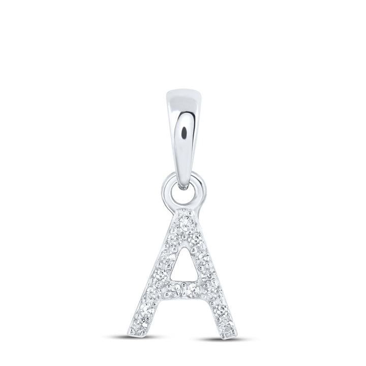 0.03CTW-NAT DIA NK INITIAL "A" PENDANT Daisy Joyeria