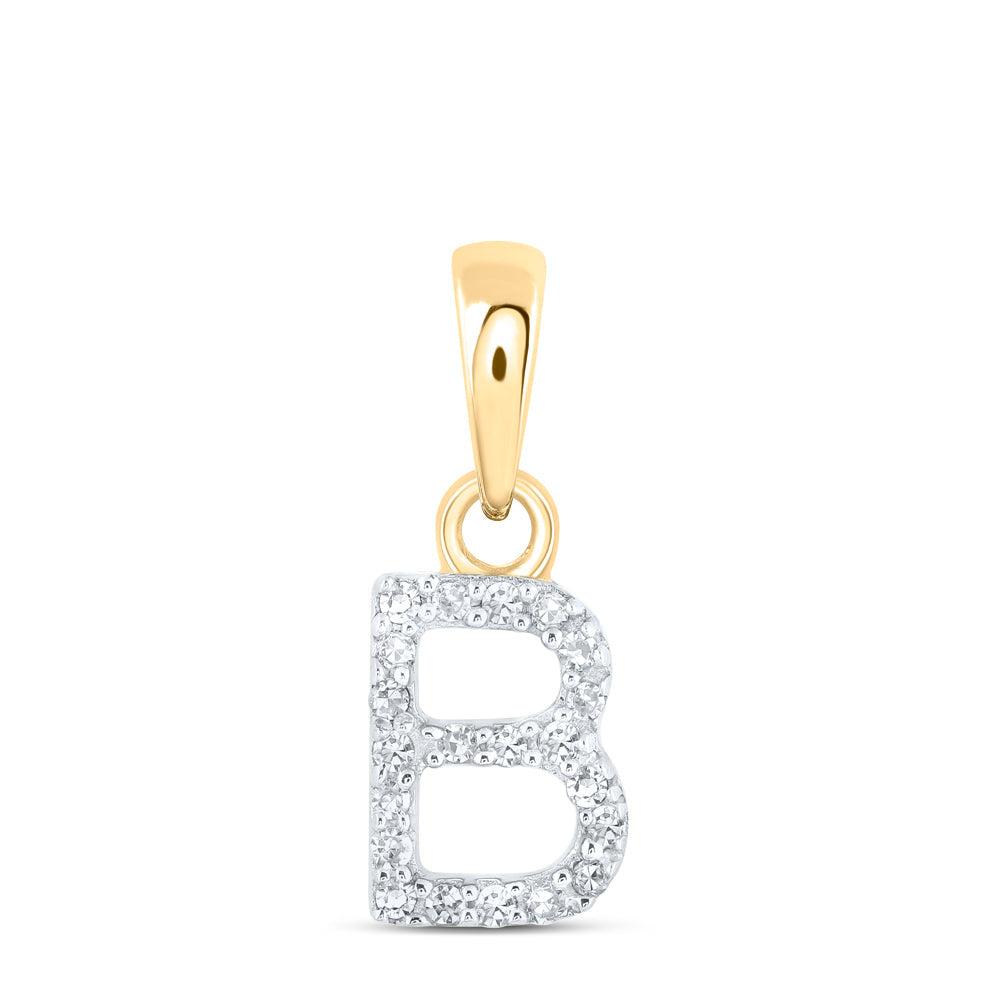 1/20CTW-NAT DIA NK INITIAL "B" PENDANT Daisy Joyeria