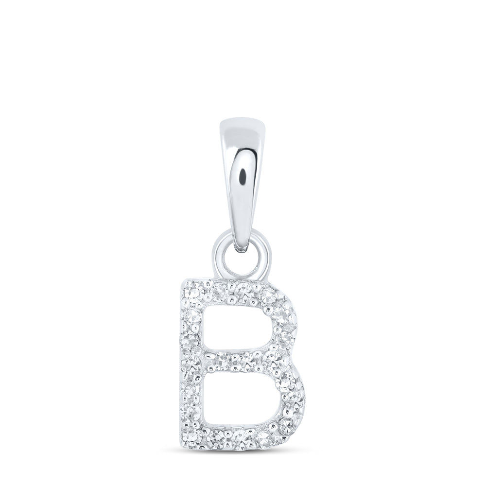 1/20CTW-NAT DIA NK INITIAL "B" PENDANT Daisy Joyeria