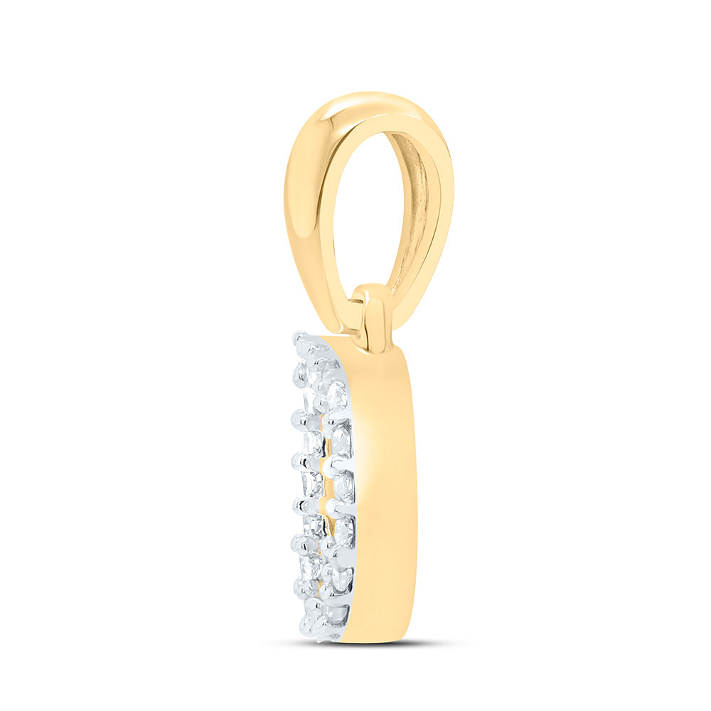 1/20CTW-NAT DIA NK INITIAL "D" PENDANT Daisy Joyeria