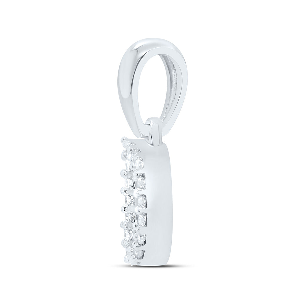 1/20CTW-NAT DIA NK INITIAL "D" PENDANT Daisy Joyeria