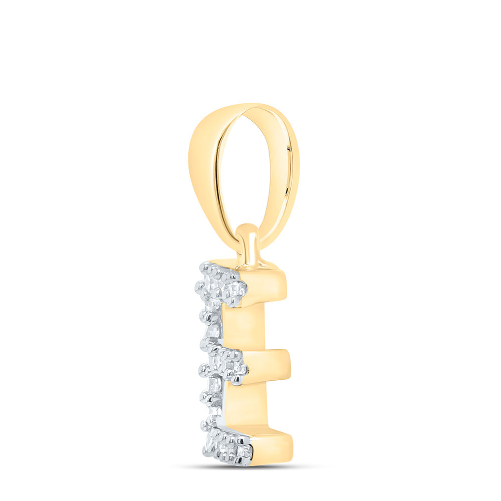 1/20CTW-NAT DIA NK INITIAL "E" PENDANT Daisy Joyeria