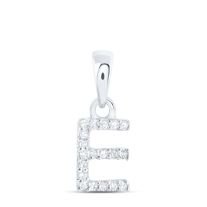 1/20CTW-NAT DIA NK INITIAL "E" PENDANT Daisy Joyeria