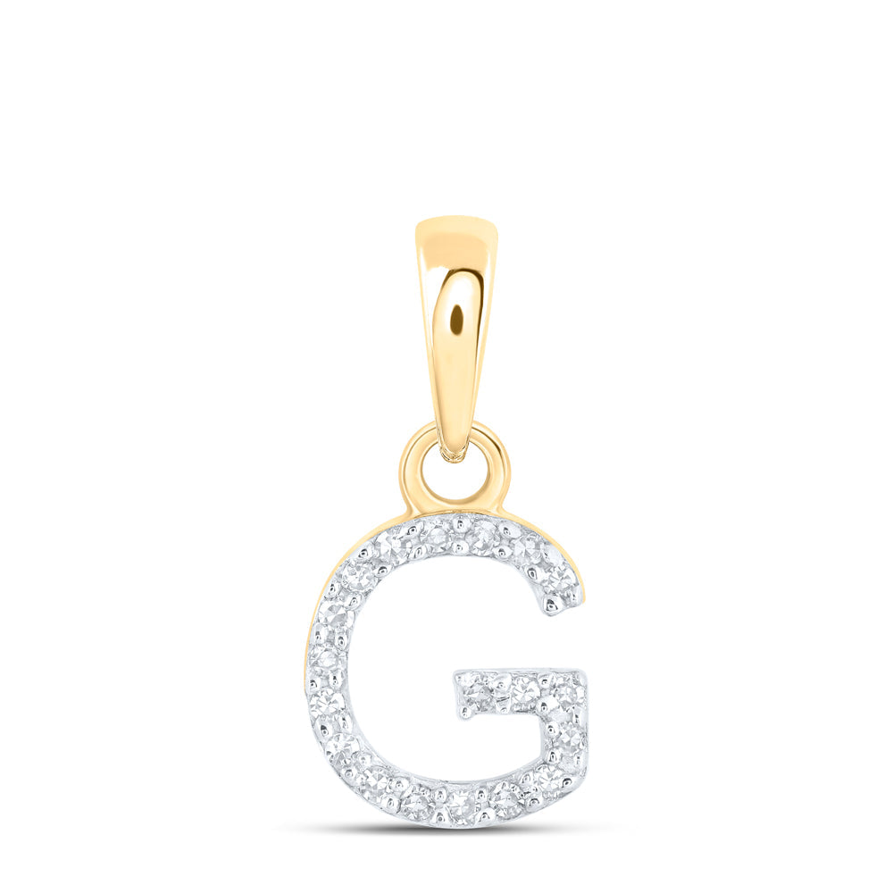 1/20CTW-NAT DIA NK INITIAL "G" PENDANT Daisy Joyeria
