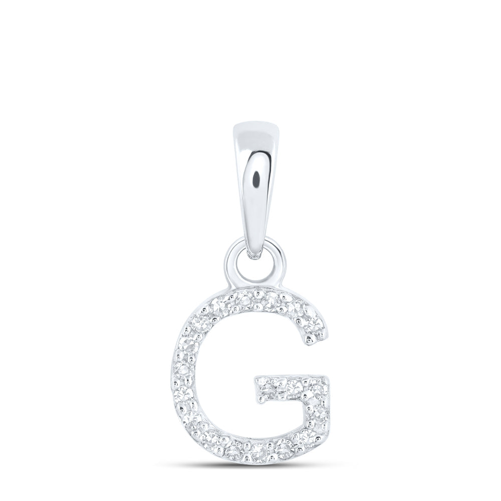 1/20CTW-NAT DIA NK INITIAL "G" PENDANT Daisy Joyeria