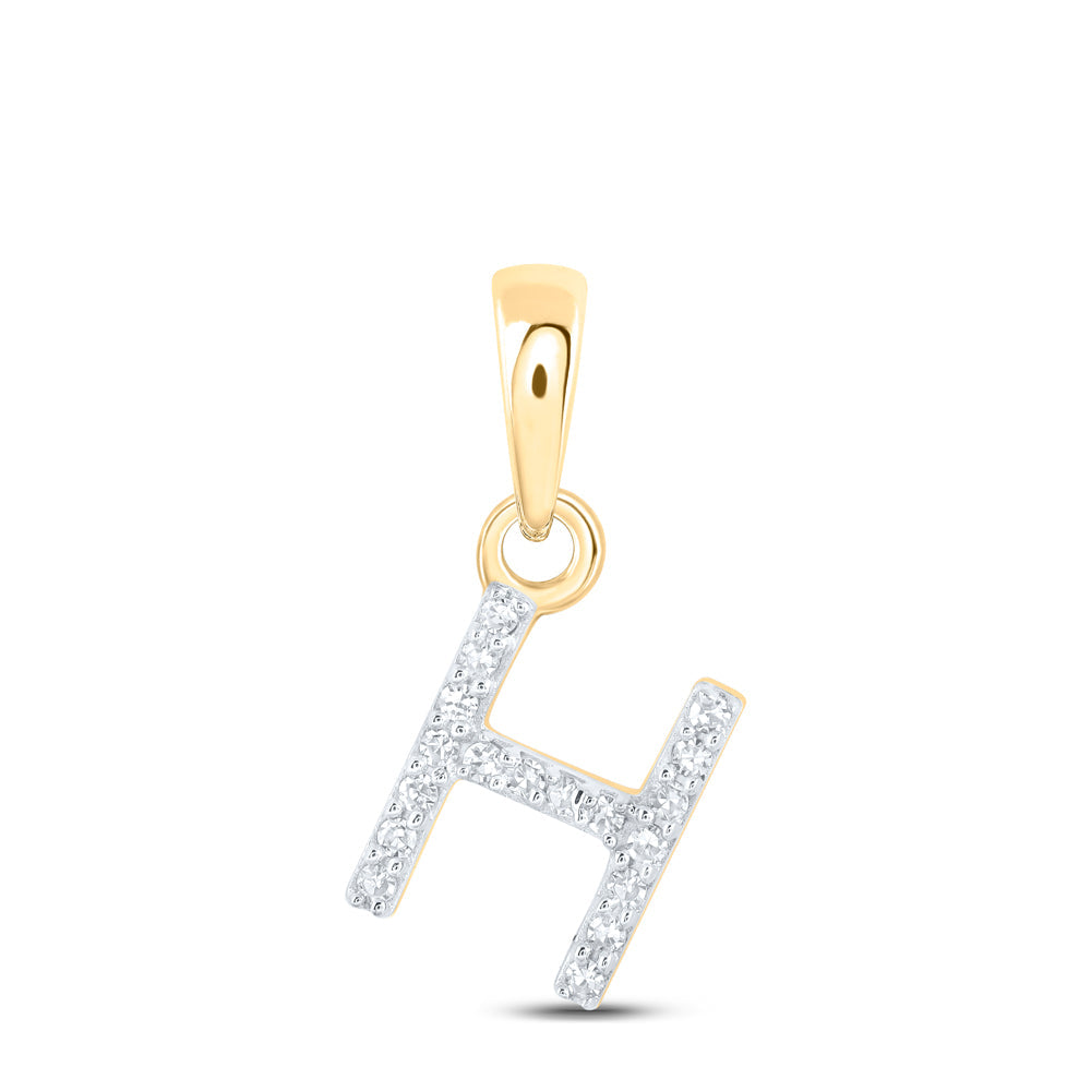 1/20CTW-NAT DIA NK INITIAL "H" PENDANT Daisy Joyeria