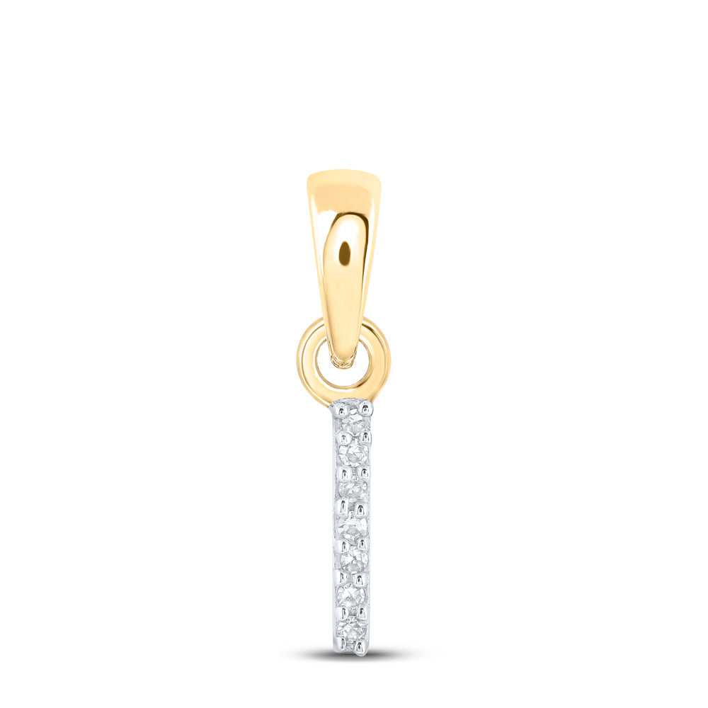 0.02CTW-NAT DIA NK INITIAL "I" PENDANT Daisy Joyeria