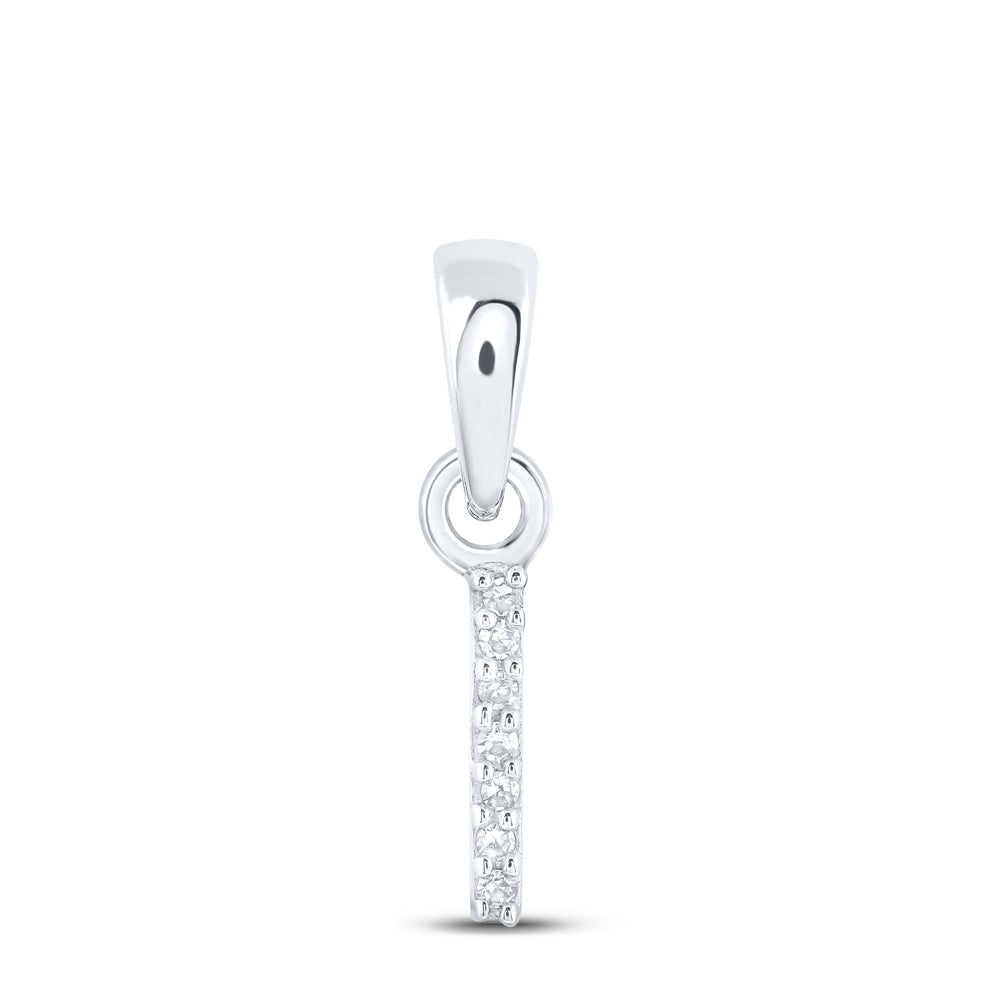 0.02CTW-NAT DIA NK INITIAL "I" PENDANT Daisy Joyeria