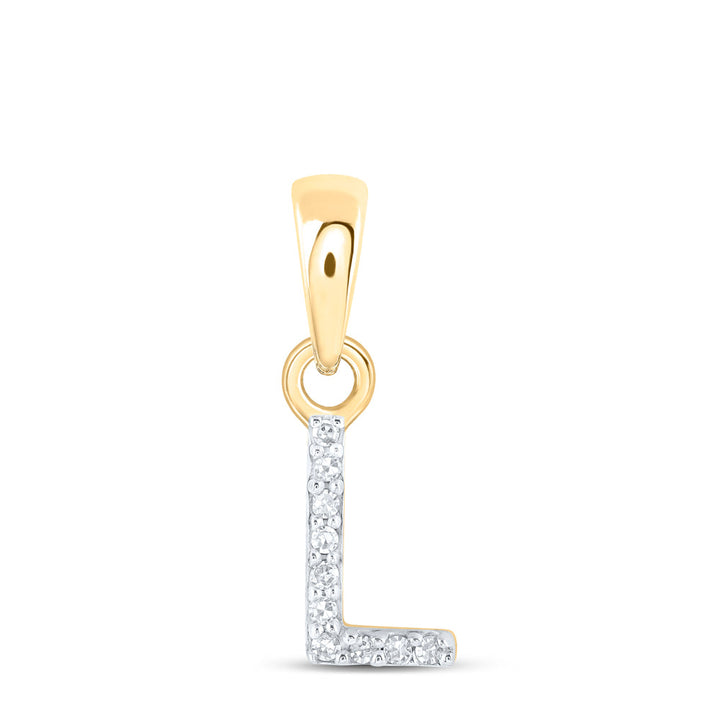 0.02CTW-NAT DIA NK INITIAL "L" PENDANT Daisy Joyeria