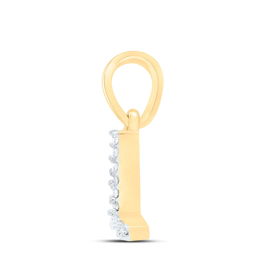 0.02CTW-NAT DIA NK INITIAL "L" PENDANT Daisy Joyeria