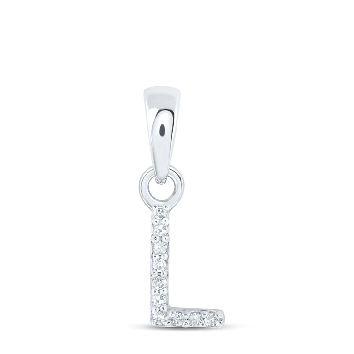 0.02CTW-NAT DIA NK INITIAL "L" PENDANT Daisy Joyeria