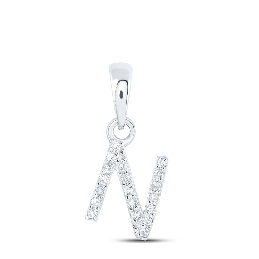 1/20CTW-NAT DIA NK INITIAL "N" PENDANT Daisy Joyeria