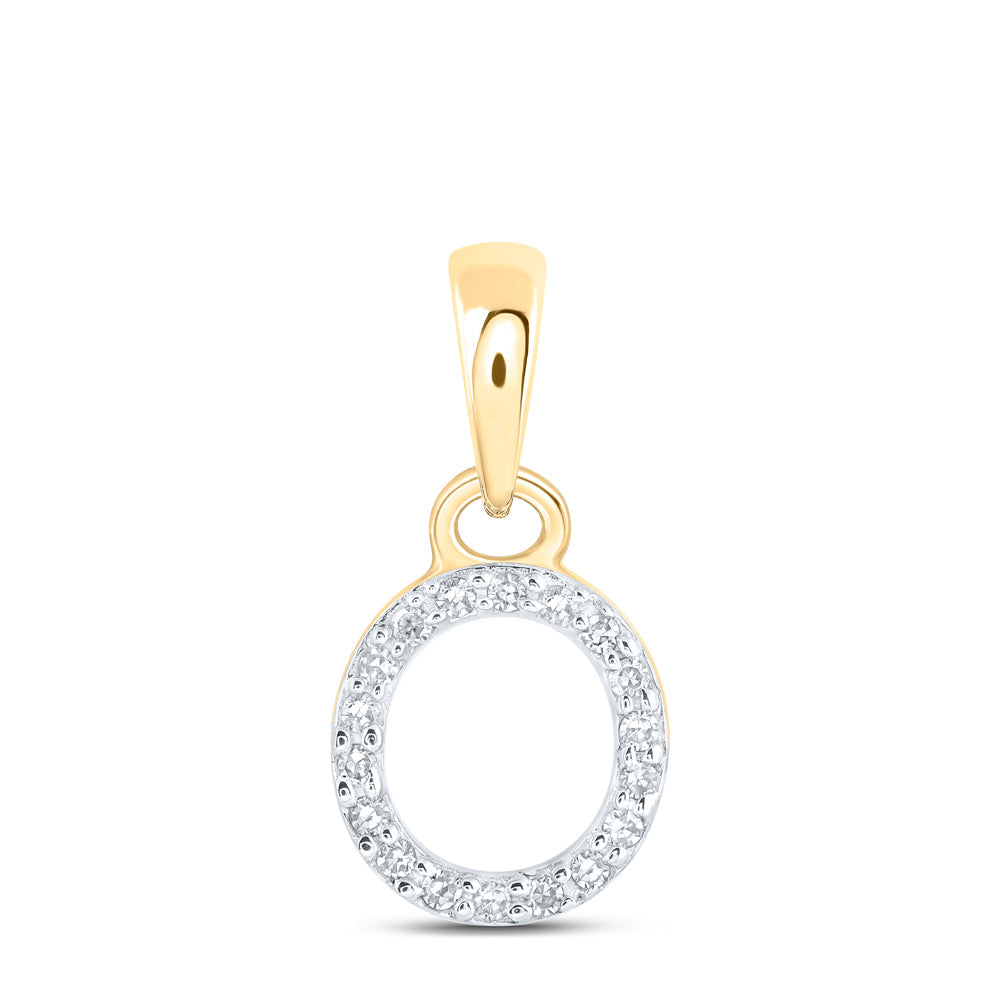 1/20CTW-NAT DIA NK INITIAL "O" PENDANT Daisy Joyeria