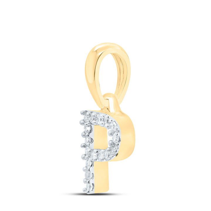 0.03CTW-NAT DIA NK INITIAL "P" PENDANT Daisy Joyeria