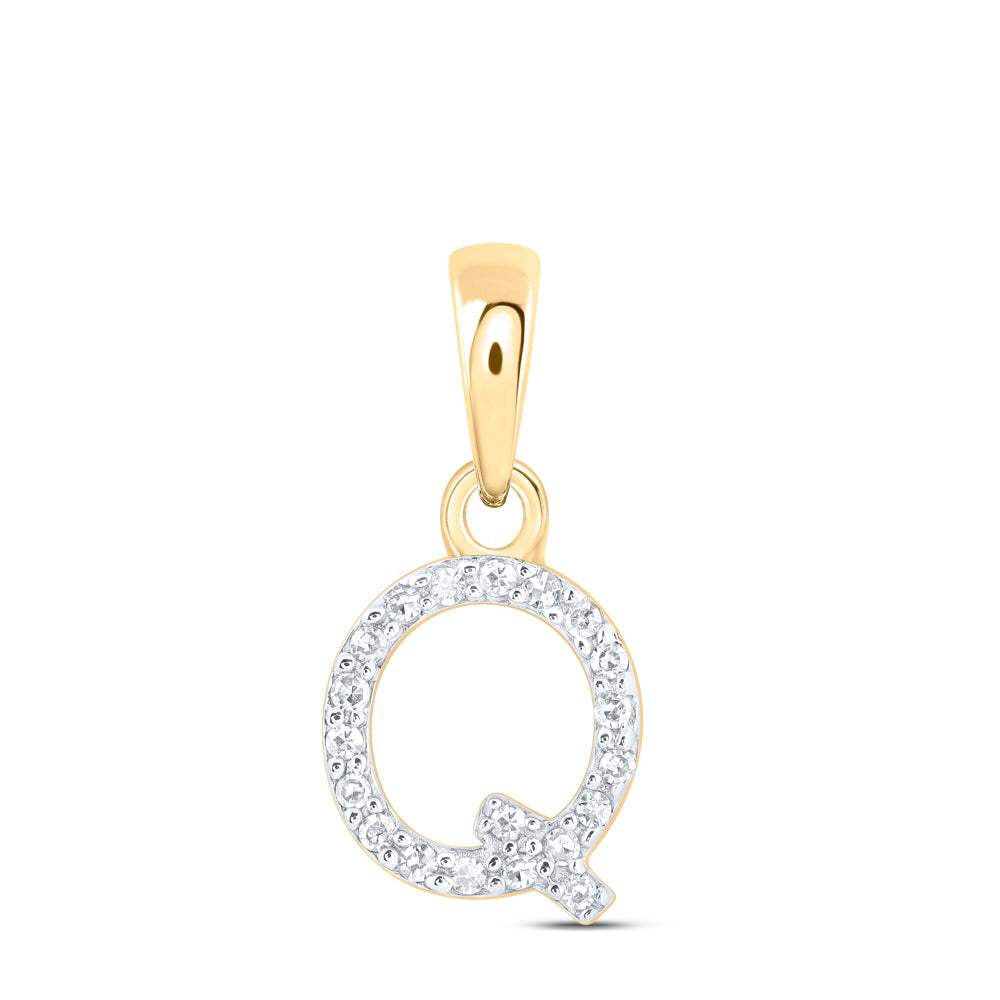 1/20CTW-NAT DIA NK INITIAL "Q" PENDANT Daisy Joyeria