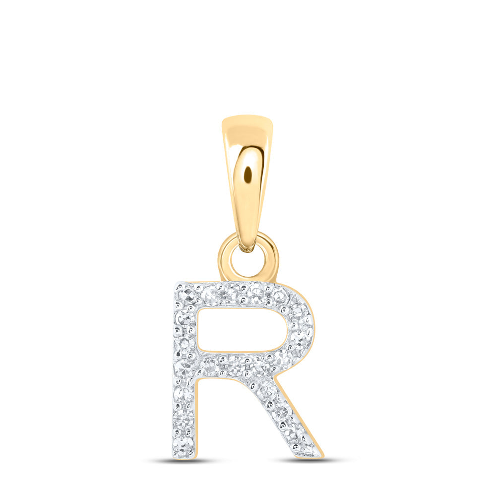 1/20CTW-NAT DIA NK INITIAL "R" PENDANT Daisy Joyeria