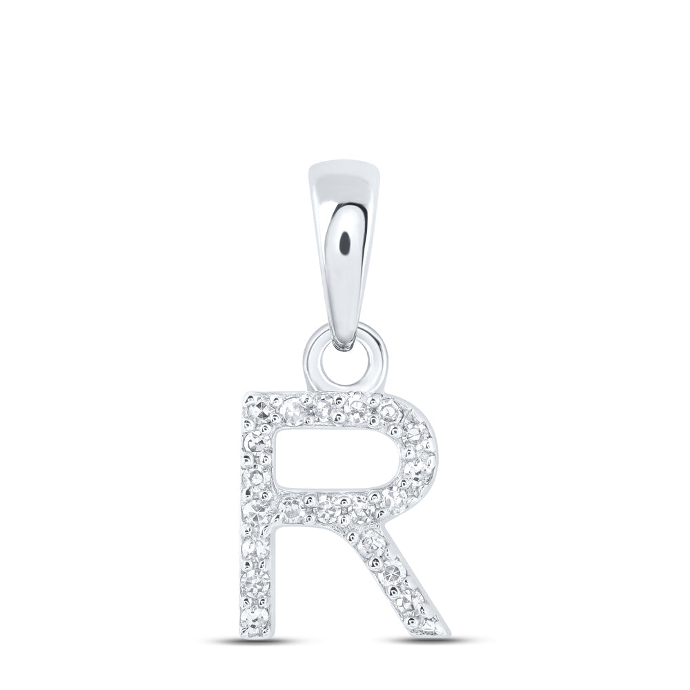 1/20CTW-NAT DIA NK INITIAL "R" PENDANT Daisy Joyeria
