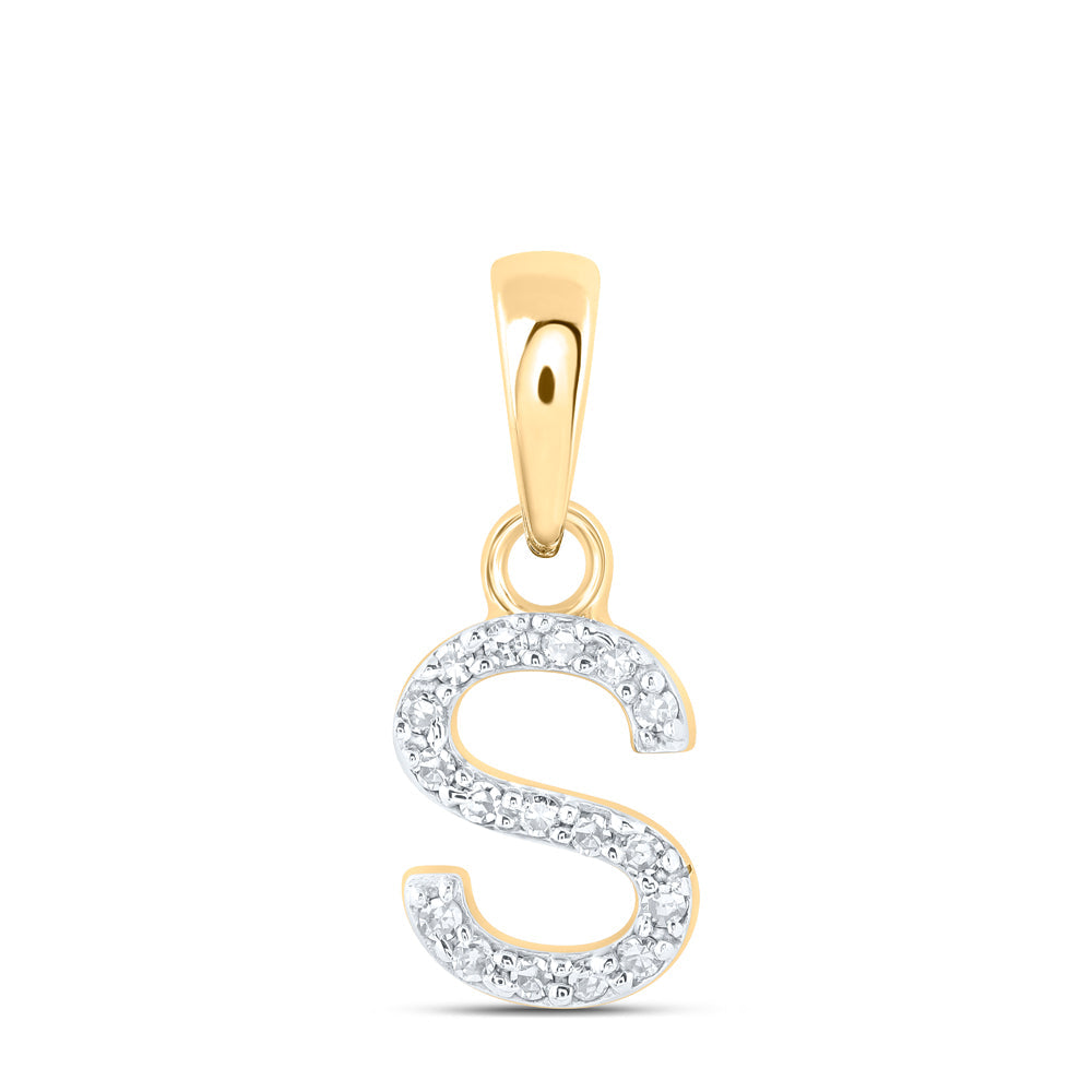1/20CTW-NAT DIA NK INITIAL "S" PENDANT Daisy Joyeria