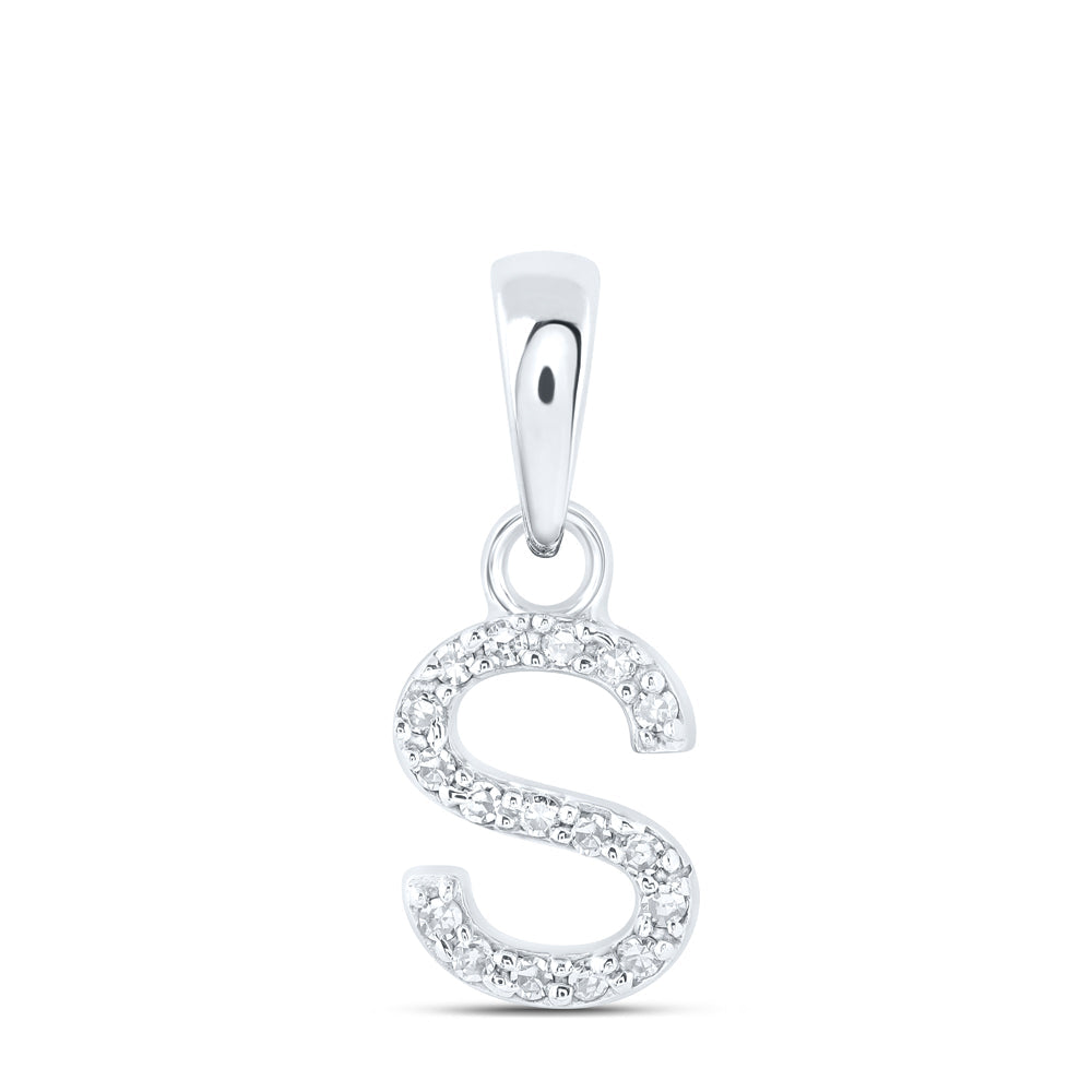 1/20CTW-NAT DIA NK INITIAL "S" PENDANT Daisy Joyeria