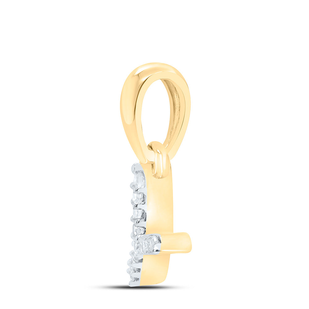 0.03CTW-NAT DIA NK INITIAL "Y" PENDANT Daisy Joyeria