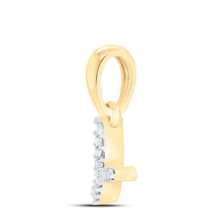0.03CTW-NAT DIA NK INITIAL "Y" PENDANT Daisy Joyeria