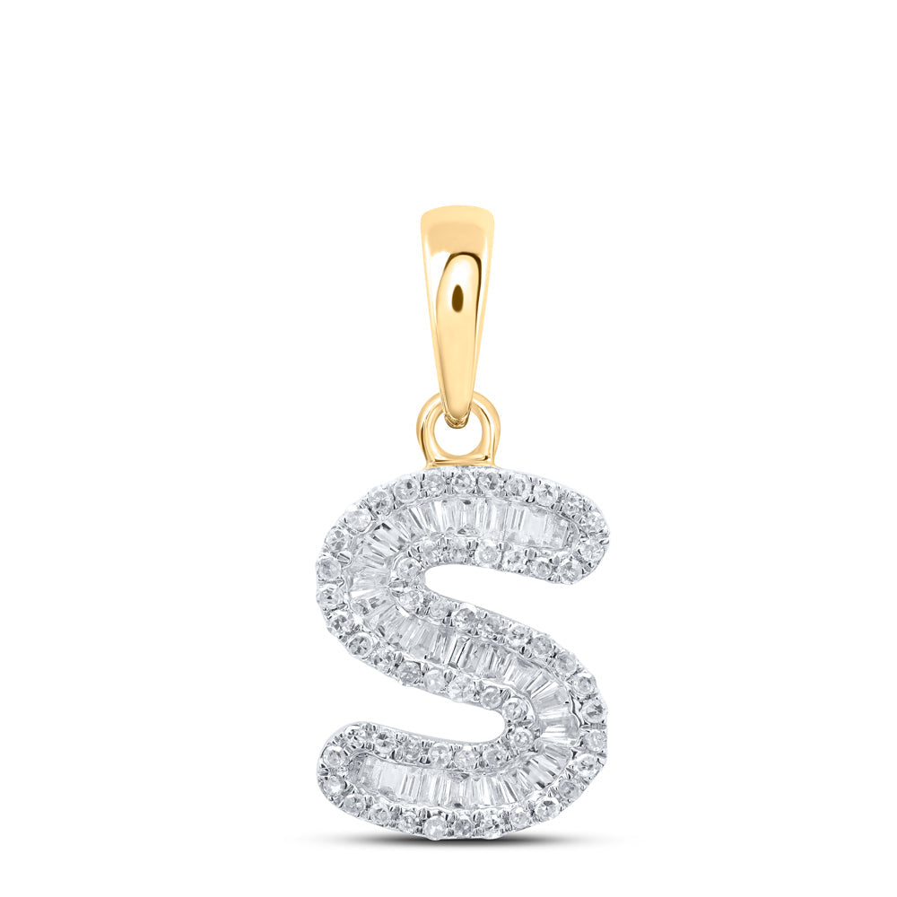 1/3CTW-NAT DIA P1 INITIAL "S" PENDANT Daisy Joyeria