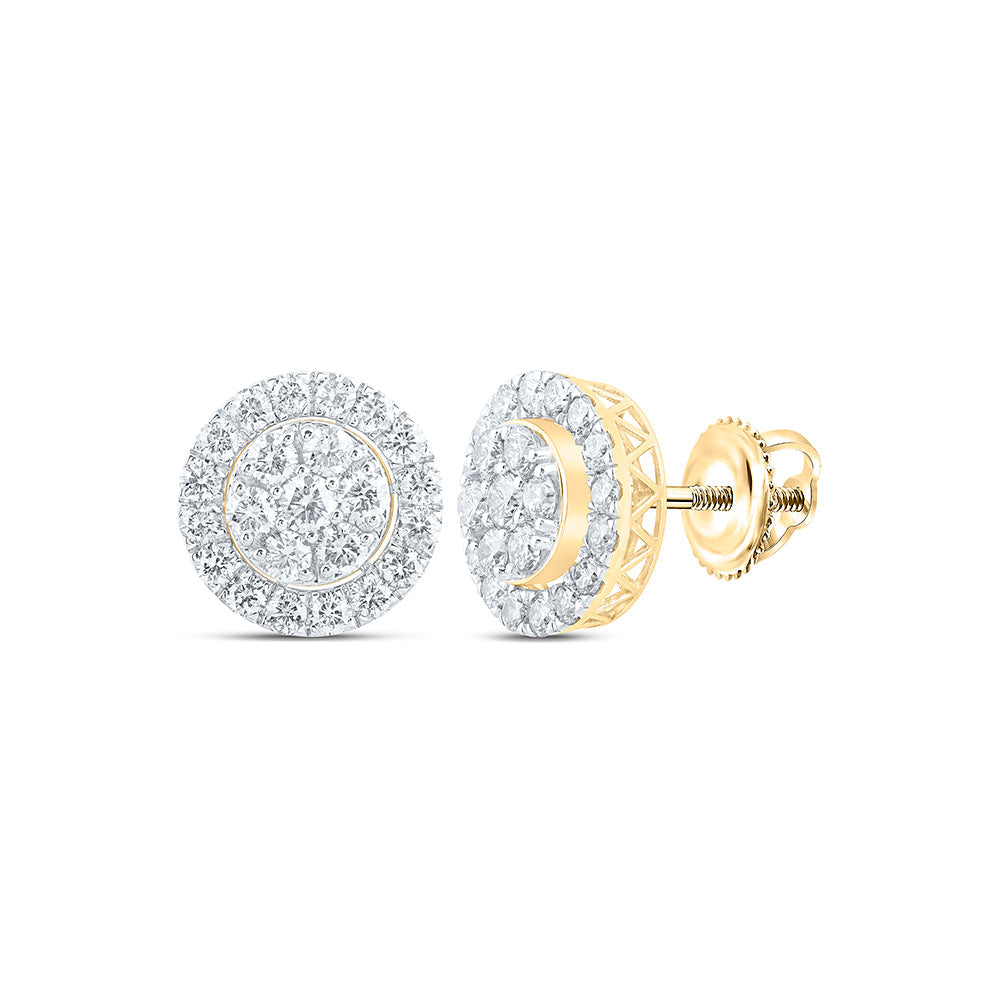 3 3/8CTW-NAT DIA NK ROUND SHAPE EARRING Daisy Joyeria