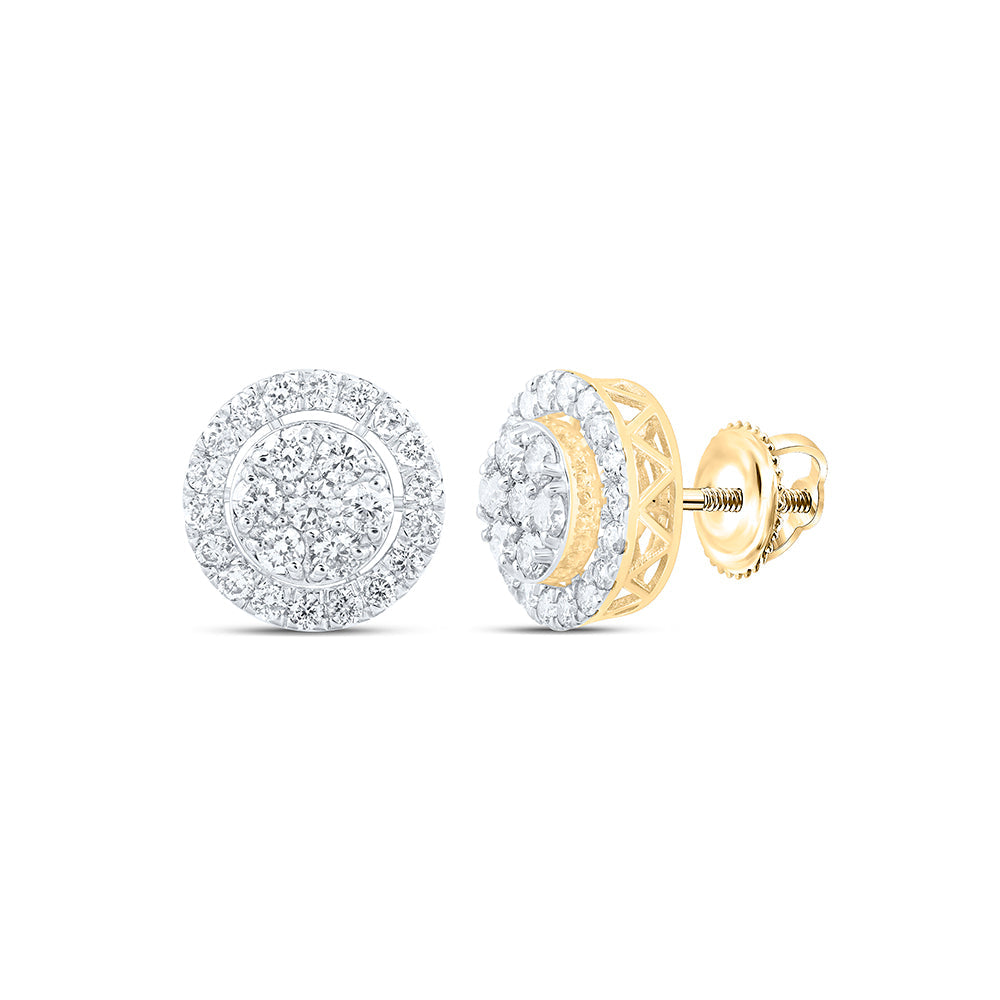 1 1/4CTW-NAT DIA NK ROUND SHAPE EARRING Daisy Joyeria