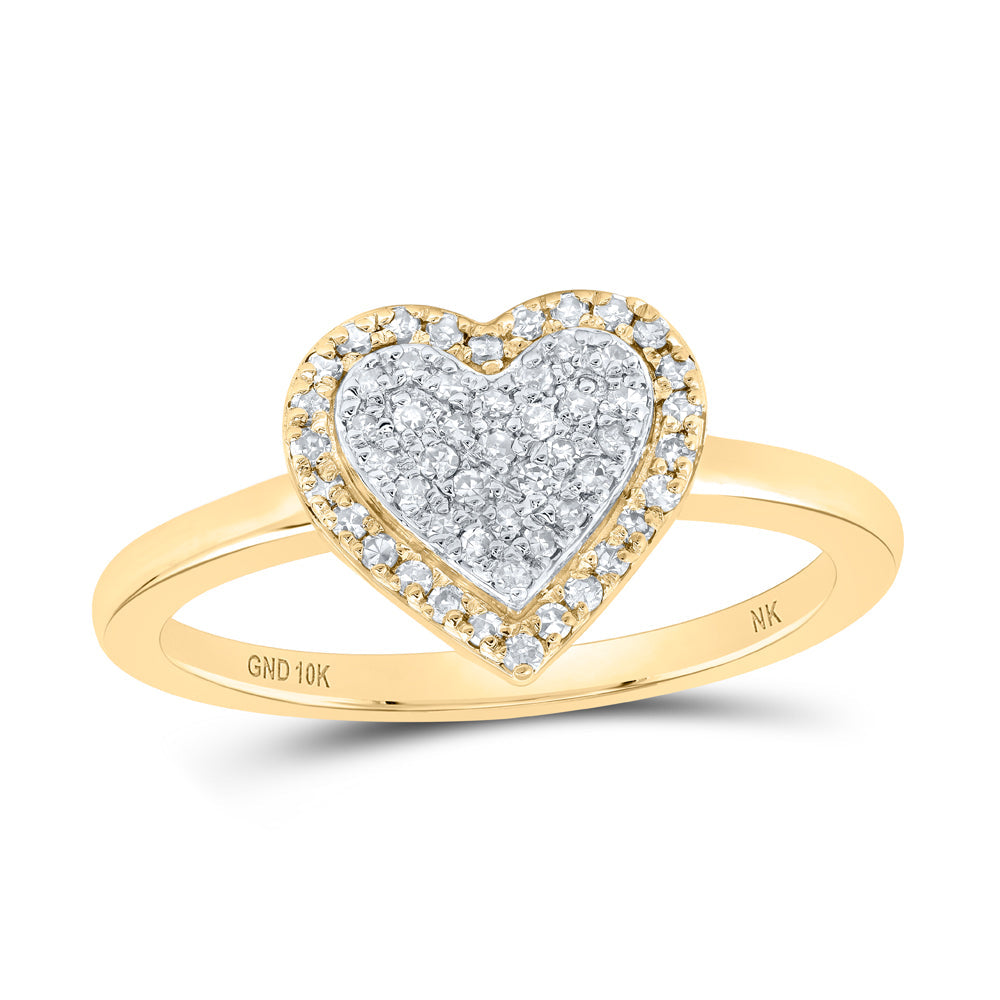 1/4CTW-NAT DIA NK HEART RING 7 Daisy Joyeria