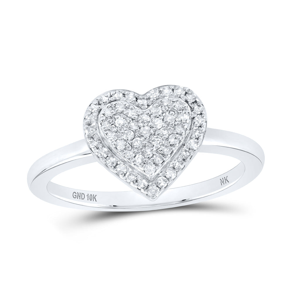 1/4CTW-NAT DIA NK HEART RING 7 Daisy Joyeria