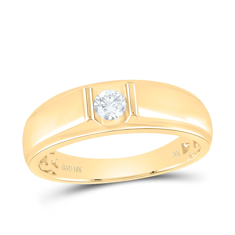 1/4CTW-NAT DIA NK MENS RING 10 Daisy Joyeria