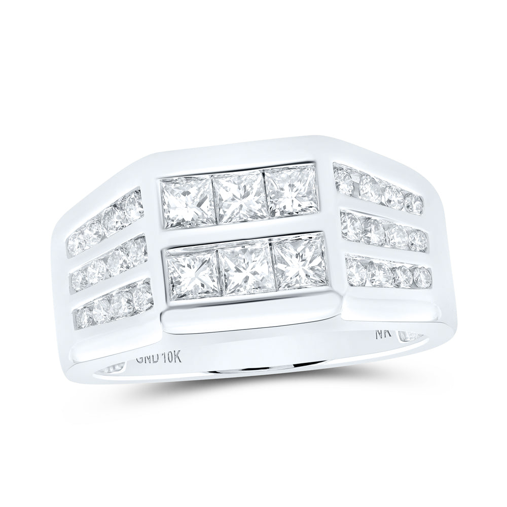 1 1/2CTW-NAT DIA NK MENS RING 10 Daisy Joyeria