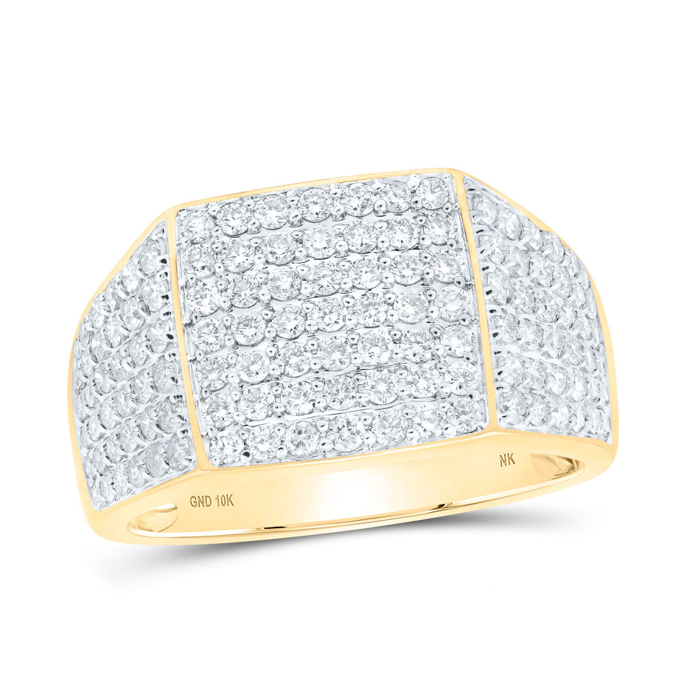 1 1/2CTW-NAT DIA NK MENS RING 10 Daisy Joyeria