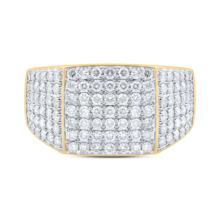 1 1/2CTW-NAT DIA NK MENS RING 10 Daisy Joyeria